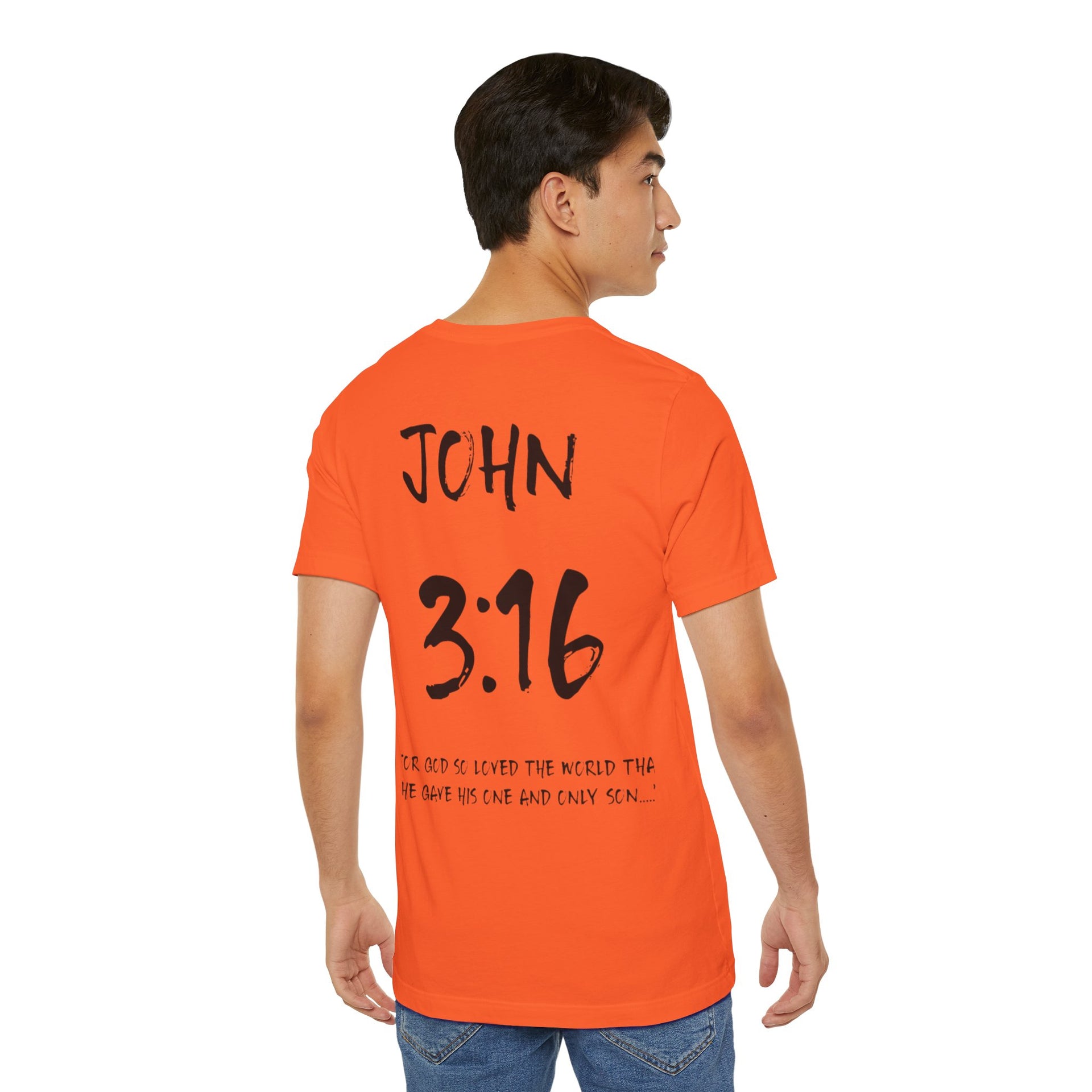 John 3:16 Inspirational Bible Verse T-Shirt-Dark Letters