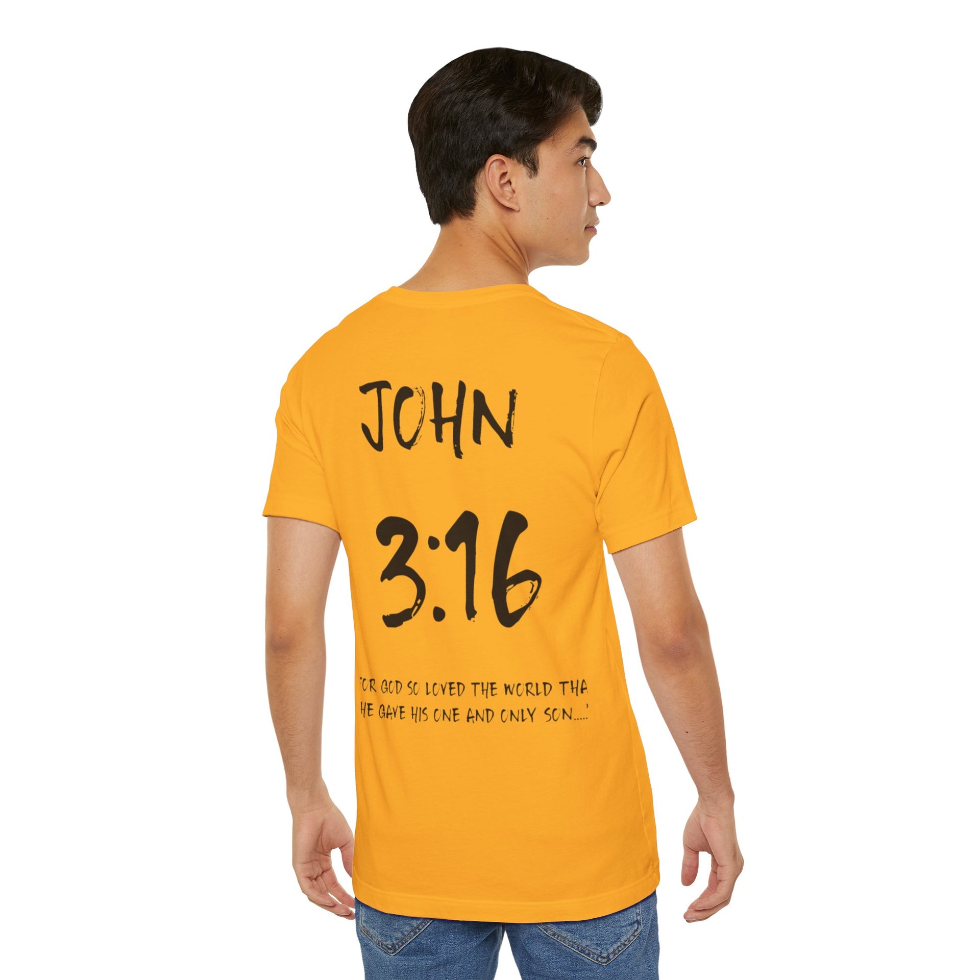 John 3:16 Inspirational Bible Verse T-Shirt-Dark Letters