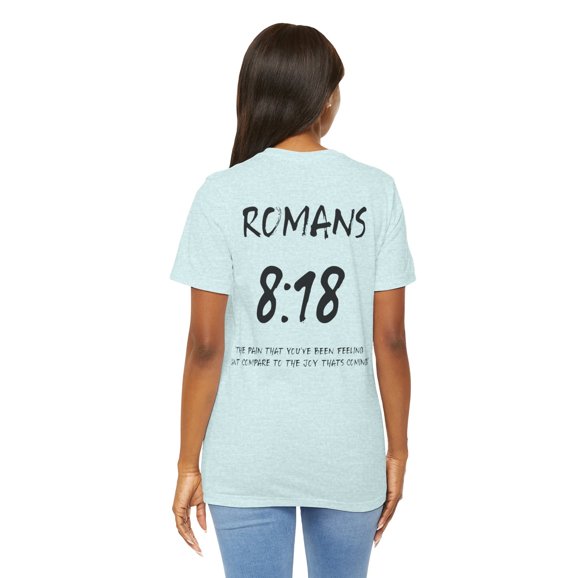 Romans 8:18 Inspirational Bible Verse Tee-Dark Letters