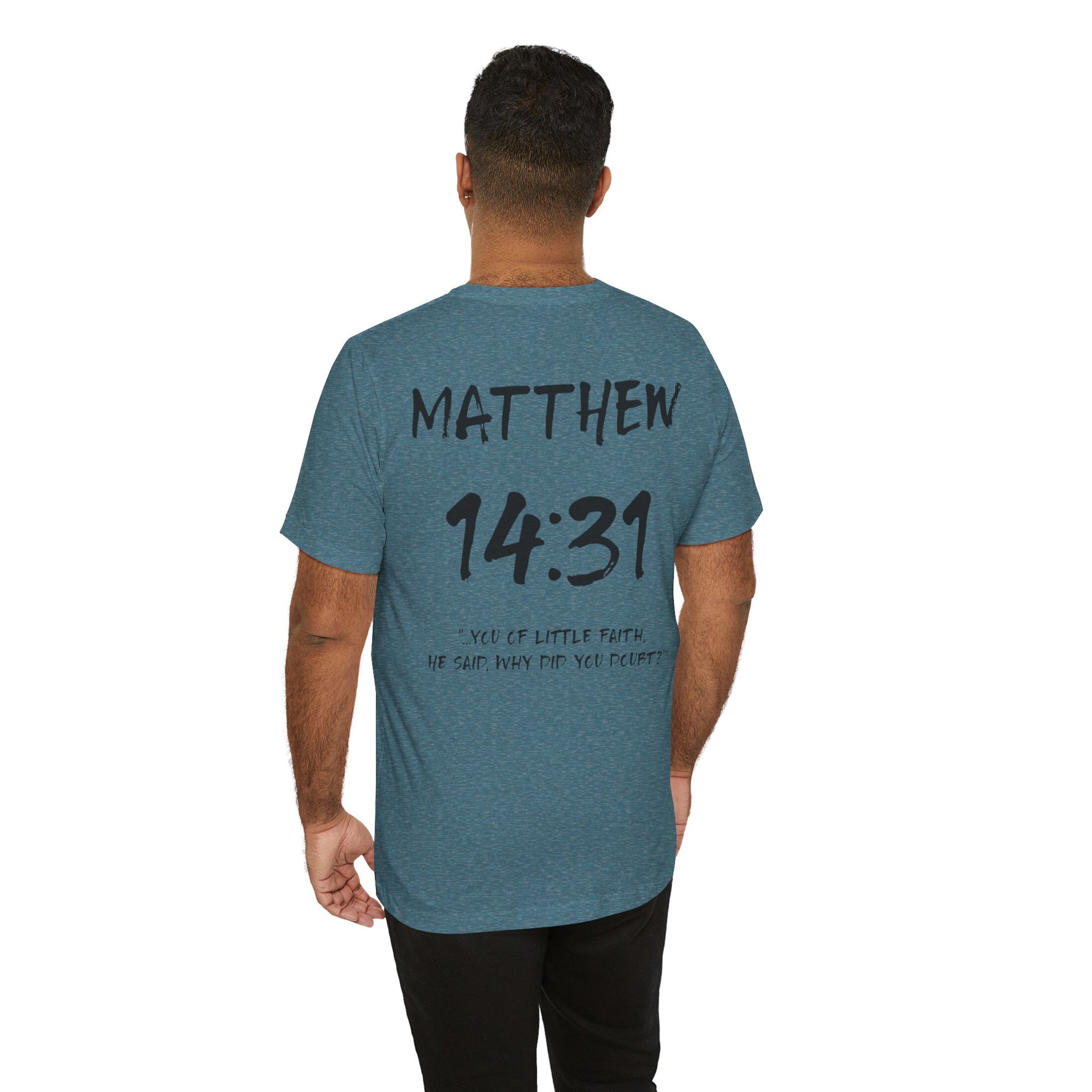 Romans 14:31 Inspirational Bible Verse Tee-Dark Letters