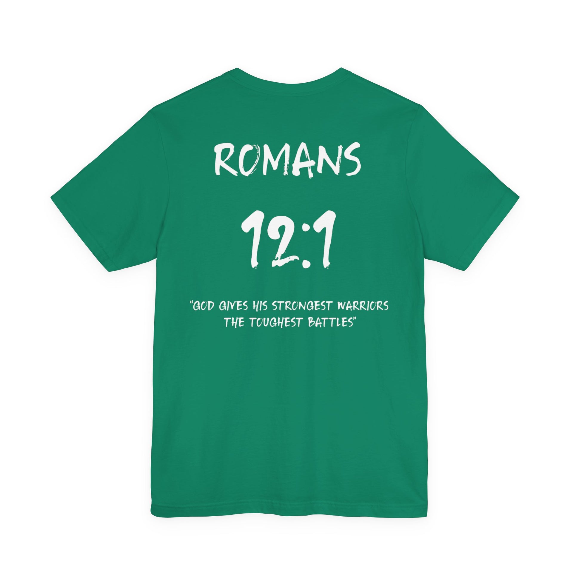 Romans 12:1 Inspirational Bible Verse Tee-White Letters
