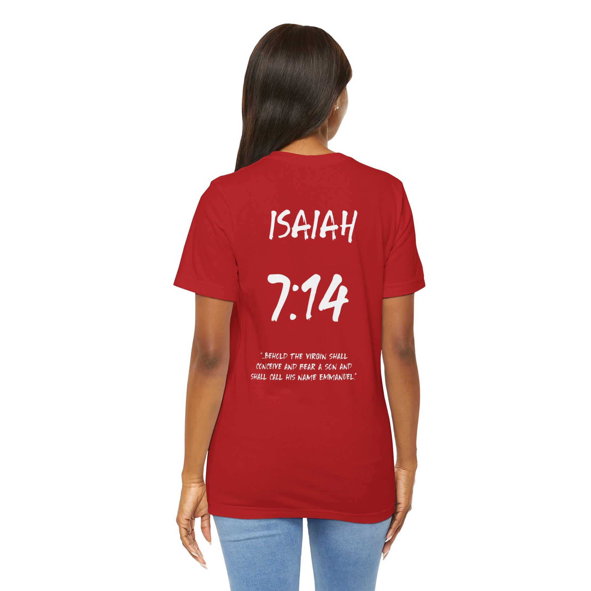 Isaiah 7:14 Behold The Virgin" Inspirational Bible Verse Unisex T-shirt