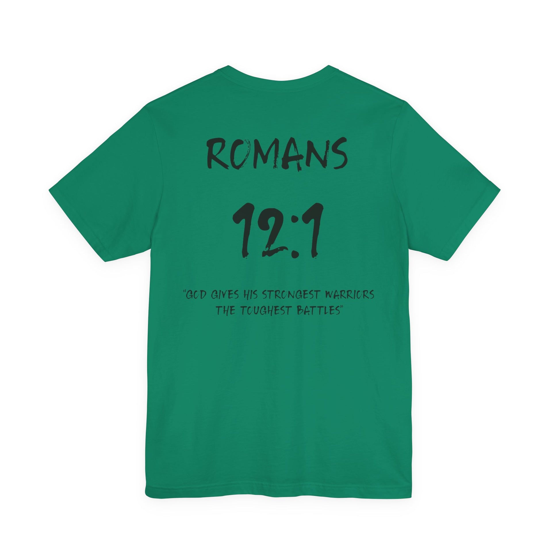 Romans 12:1 Inspirational Bible Verse Tee-Dark Letters