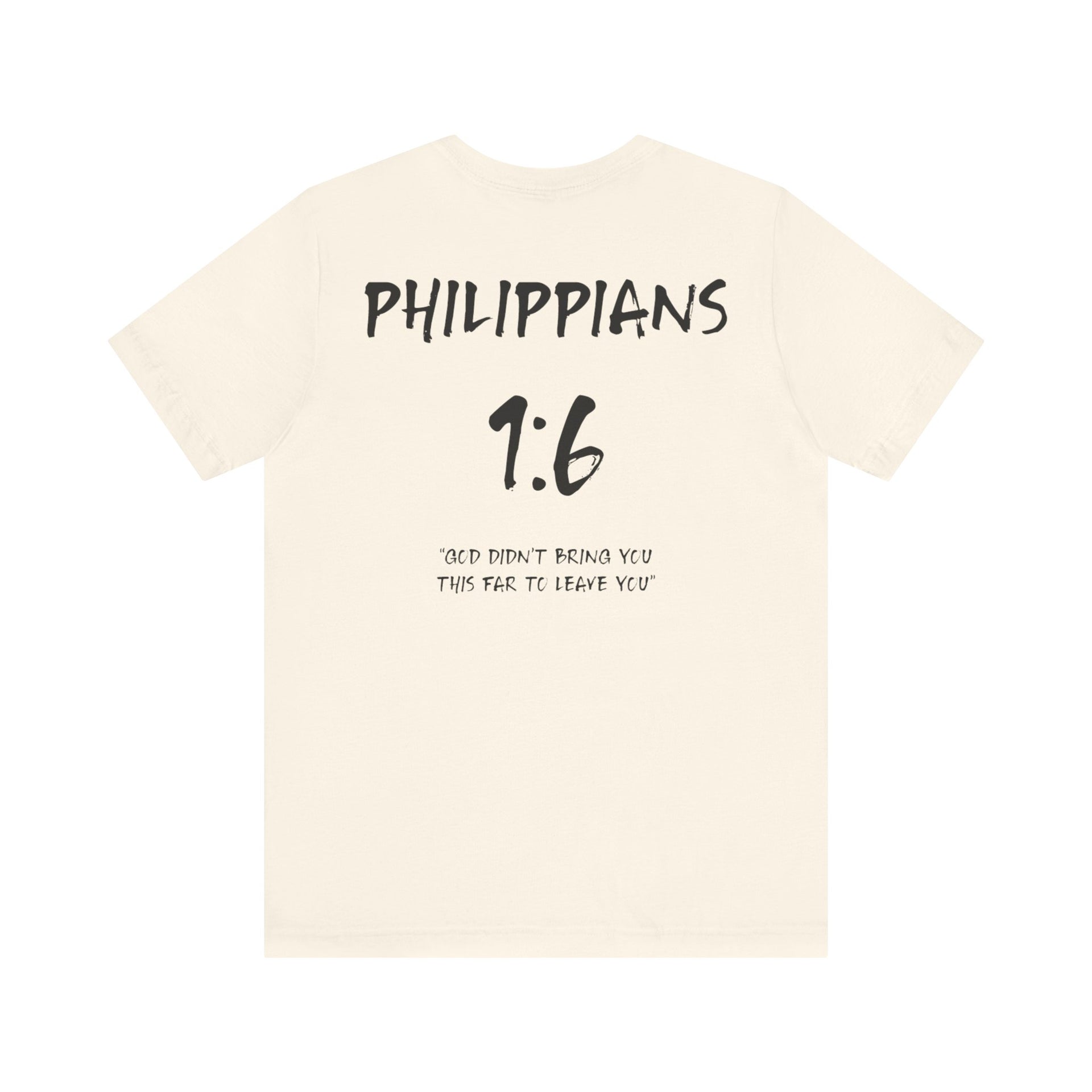Philippians 1:6 Inspirational Bible Verse Tee-Dark Letters