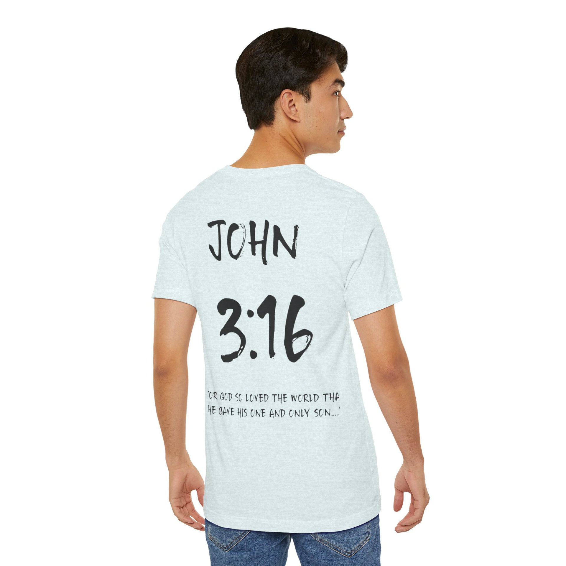 John 3:16 Inspirational Bible Verse T-Shirt-Dark Letters