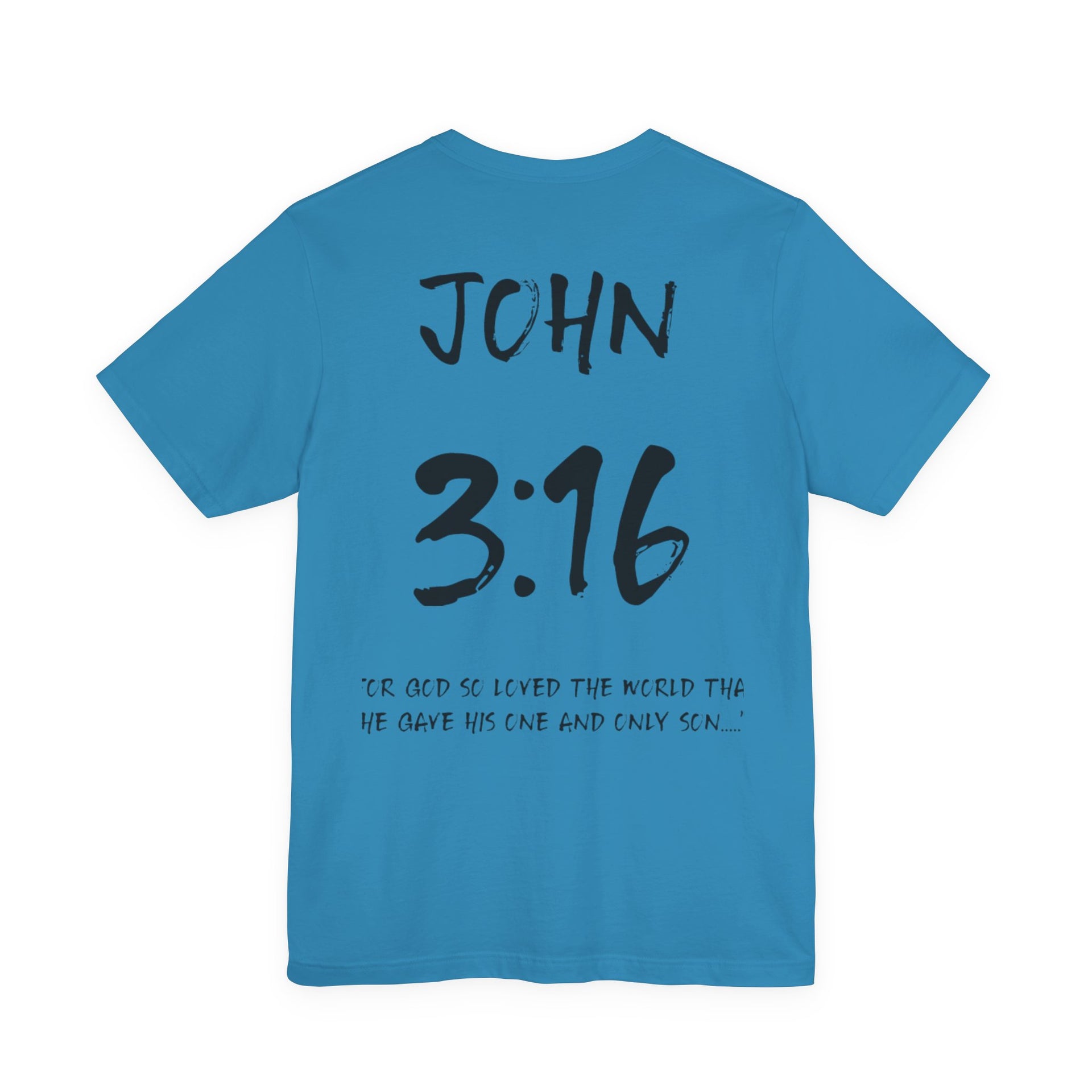 John 3:16 Inspirational Bible Verse T-Shirt-Dark Letters