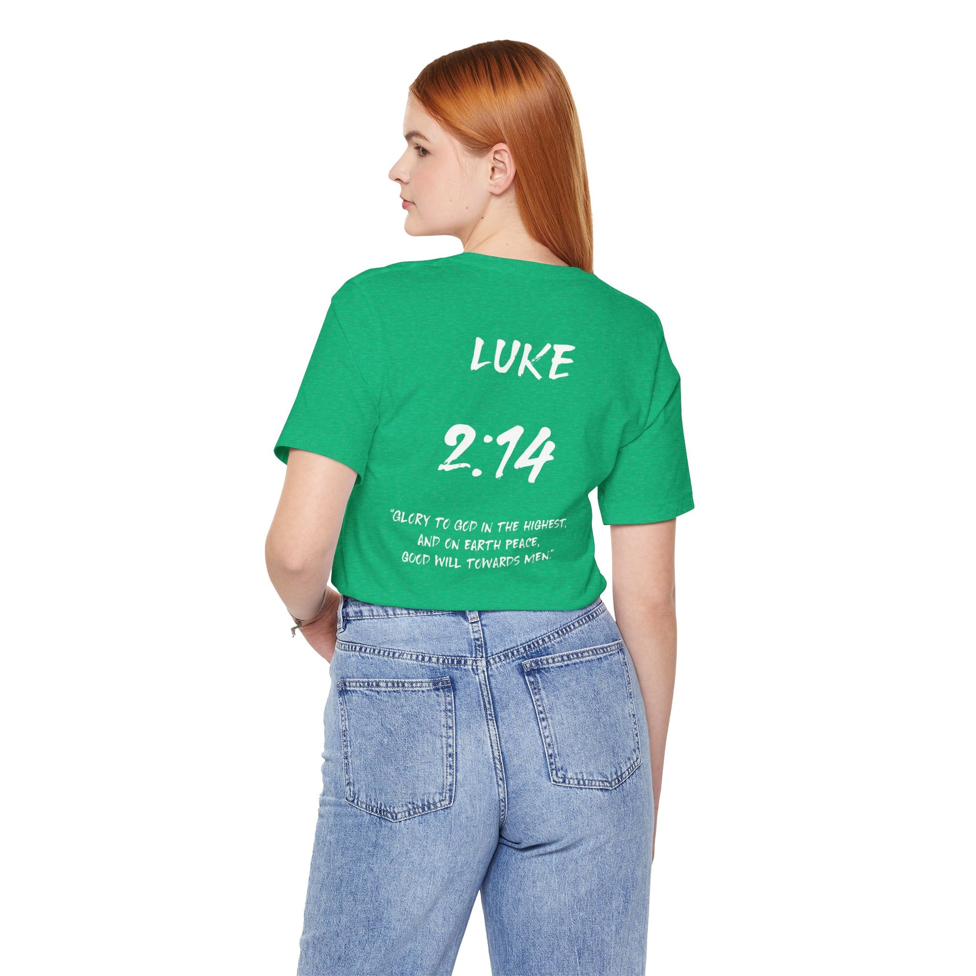 Luke 2:14 Christmas T-Shirt — Glory to God Holiday Tee