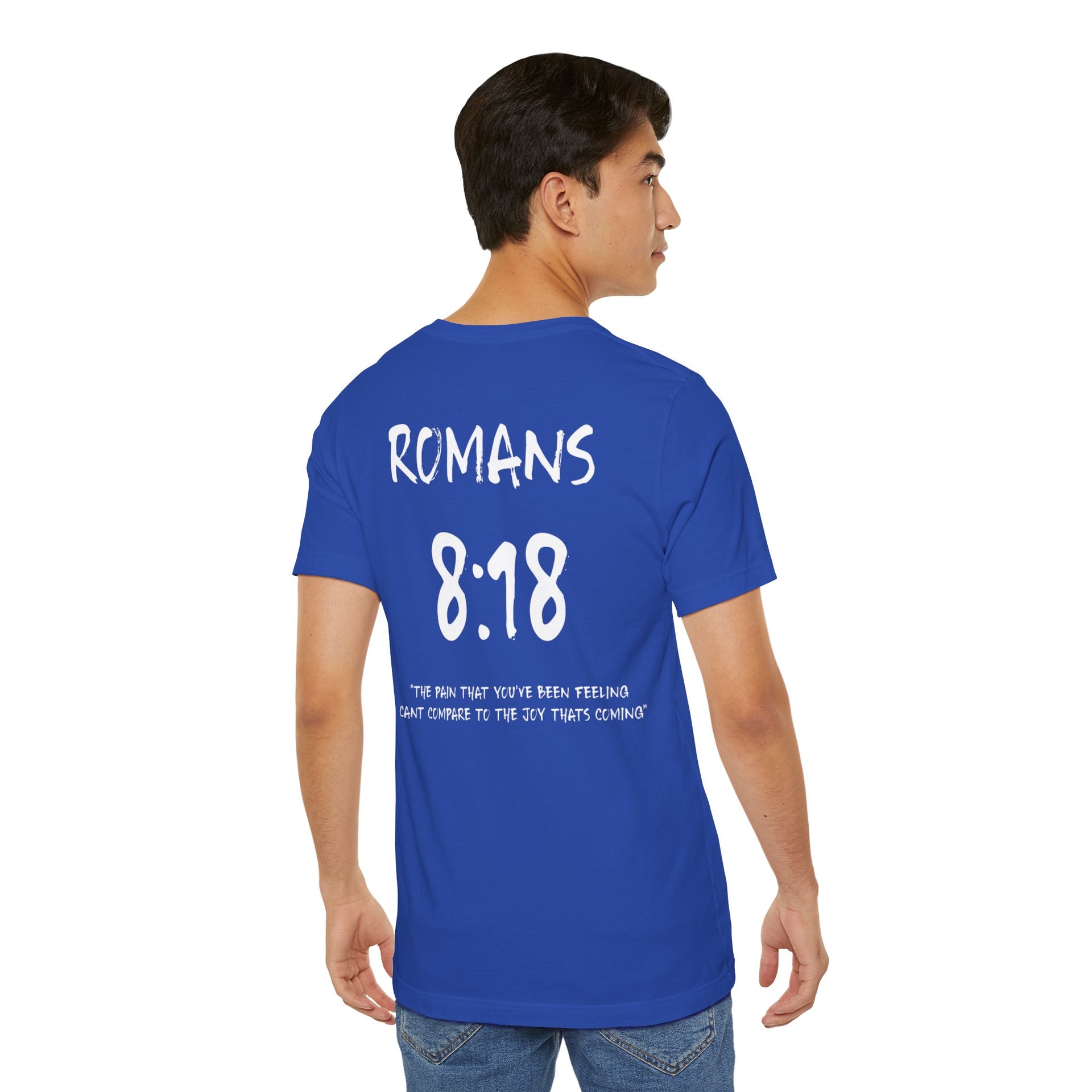 Romans 8:18 Inspirational Bible Verse Tee-White Letters
