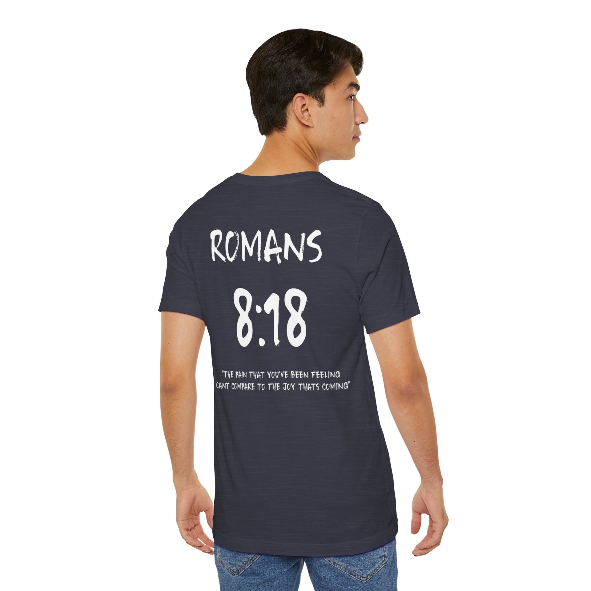 Romans 8:18 Inspirational Bible Verse Tee-White Letters