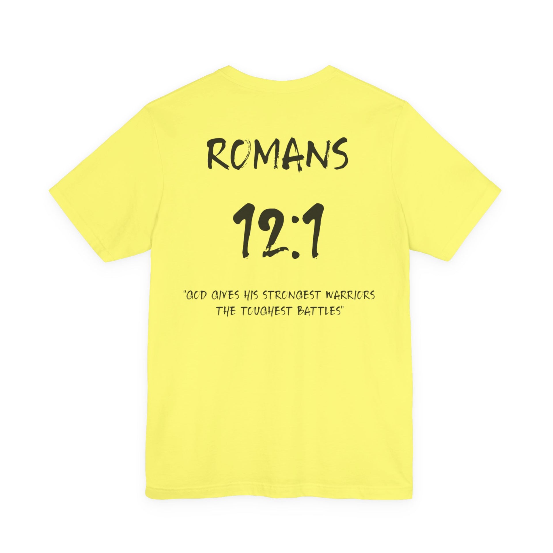 Romans 12:1 Inspirational Bible Verse Tee-Dark Letters