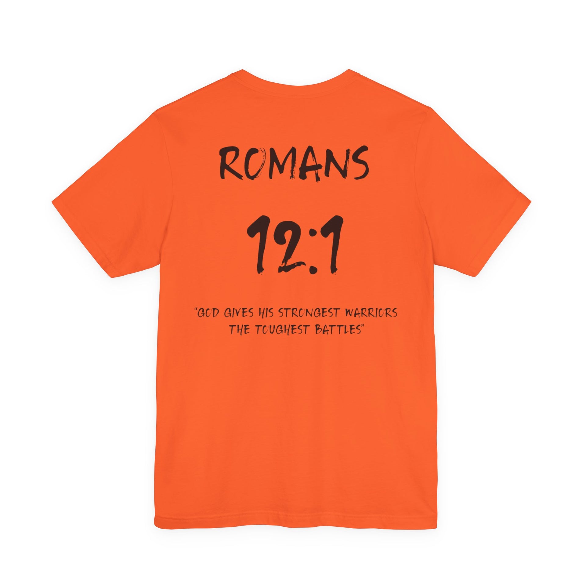 Romans 12:1 Inspirational Bible Verse Tee-Dark Letters