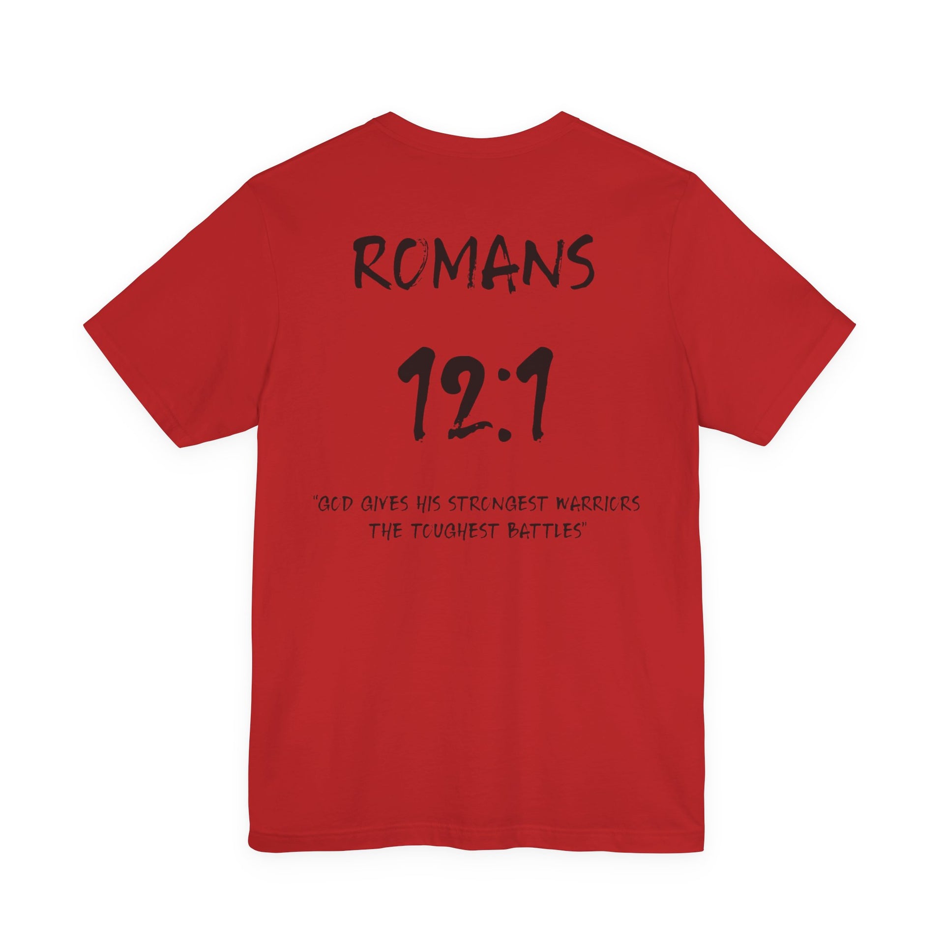 Romans 12:1 Inspirational Bible Verse Tee-Dark Letters