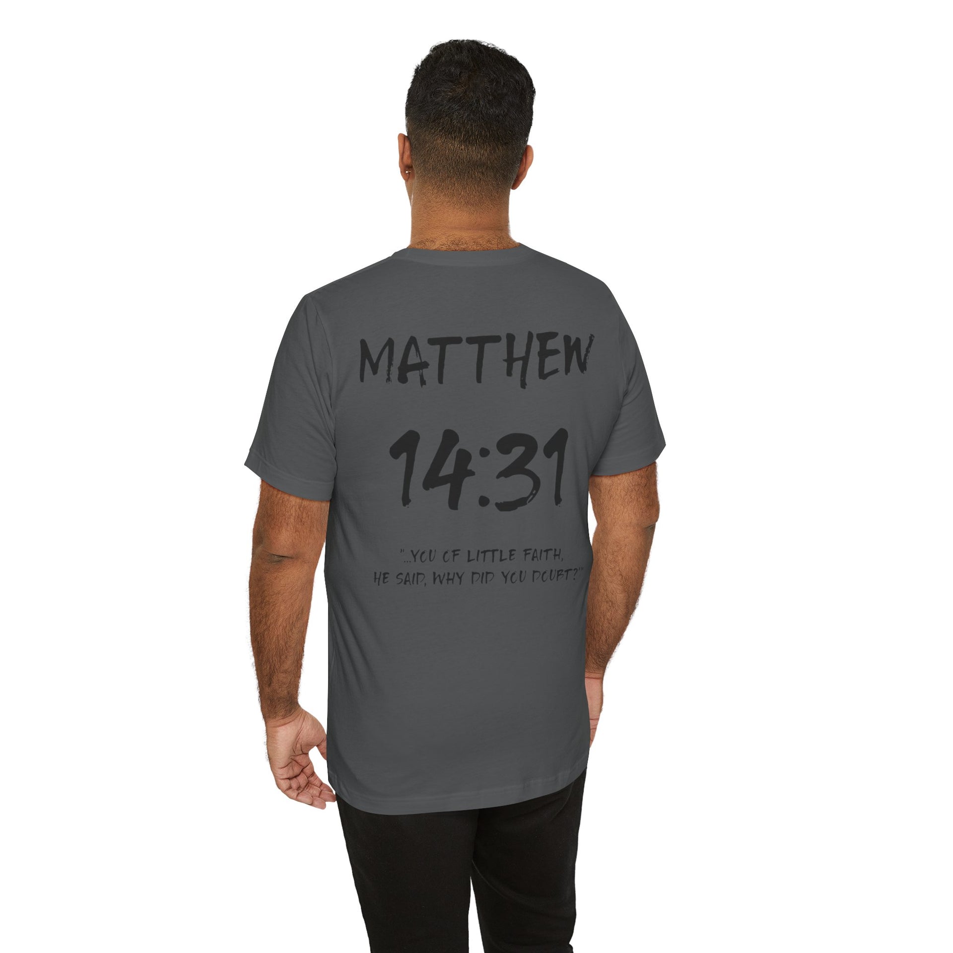 Romans 14:31 Inspirational Bible Verse Tee-Dark Letters