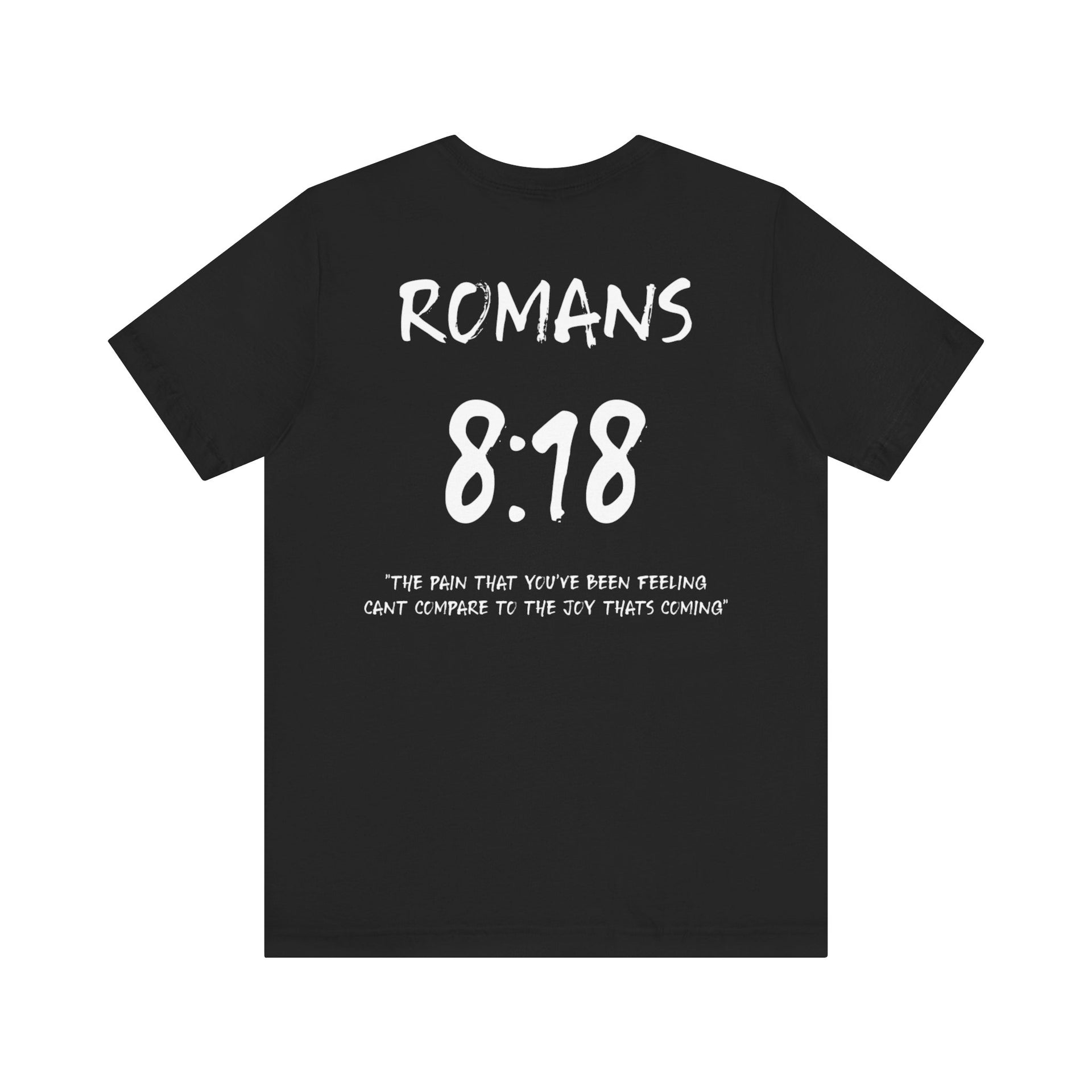 Romans 8:18 Inspirational Bible Verse Tee-White Letters
