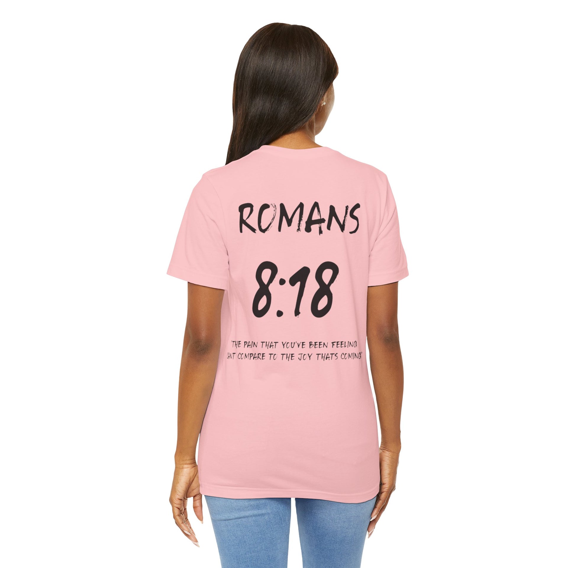 Romans 8:18 Inspirational Bible Verse Tee-Dark Letters