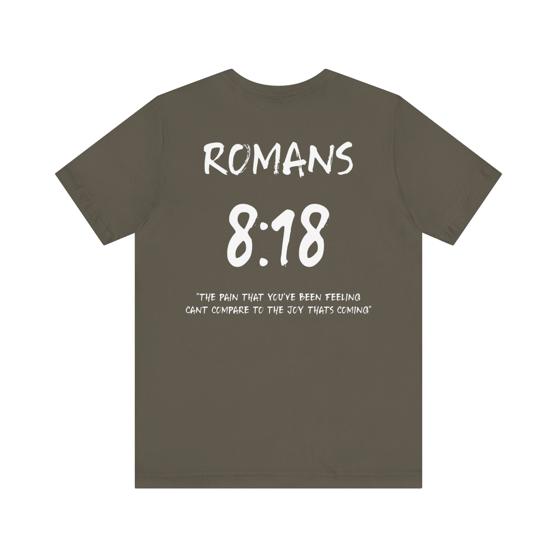 Romans 8:18 Inspirational Bible Verse Tee-White Letters