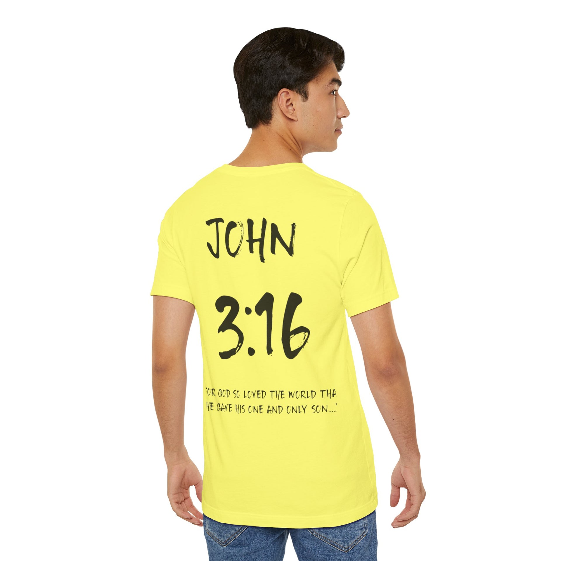 John 3:16 Inspirational Bible Verse T-Shirt-Dark Letters