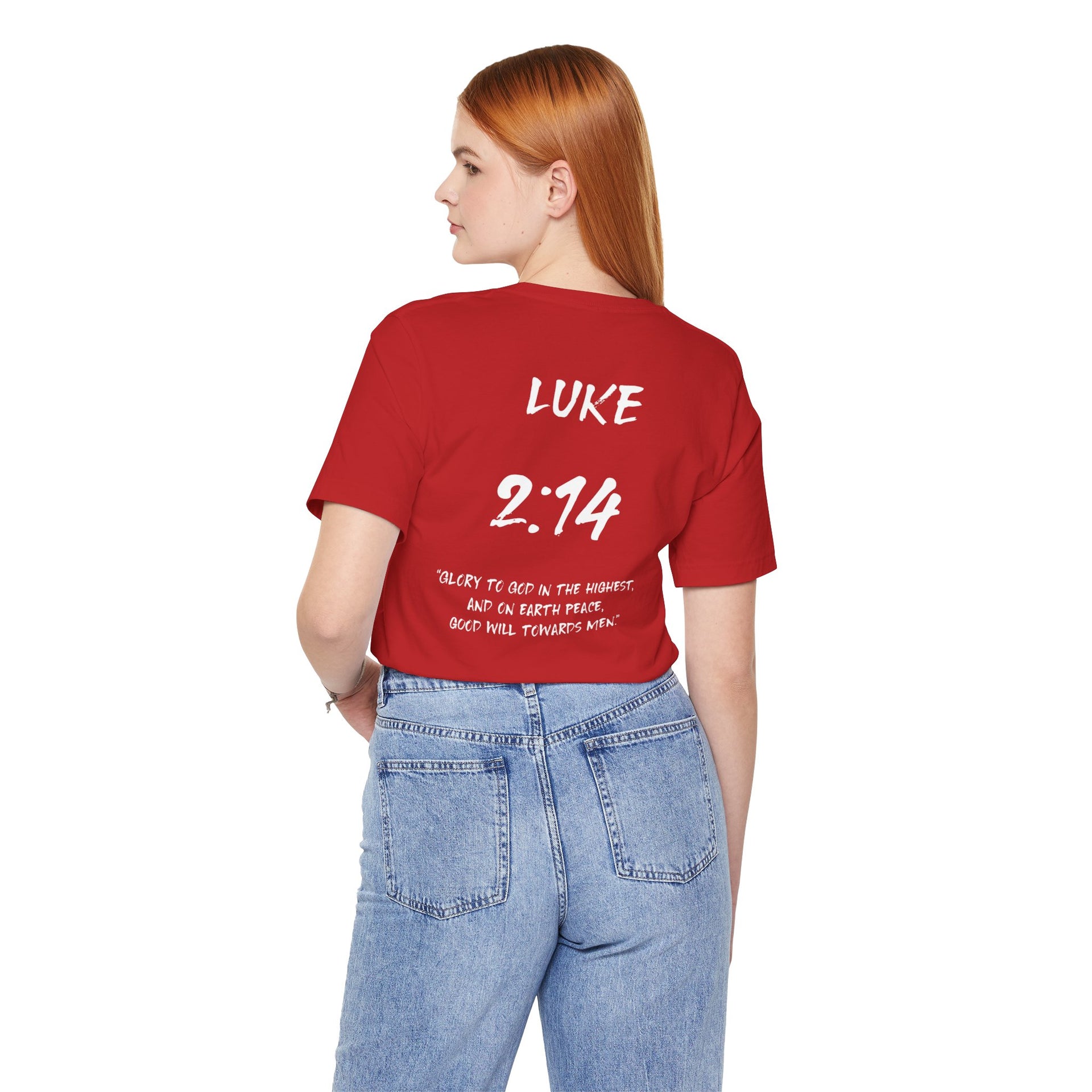 Luke 2:14 Christmas T-Shirt — Glory to God Holiday Tee