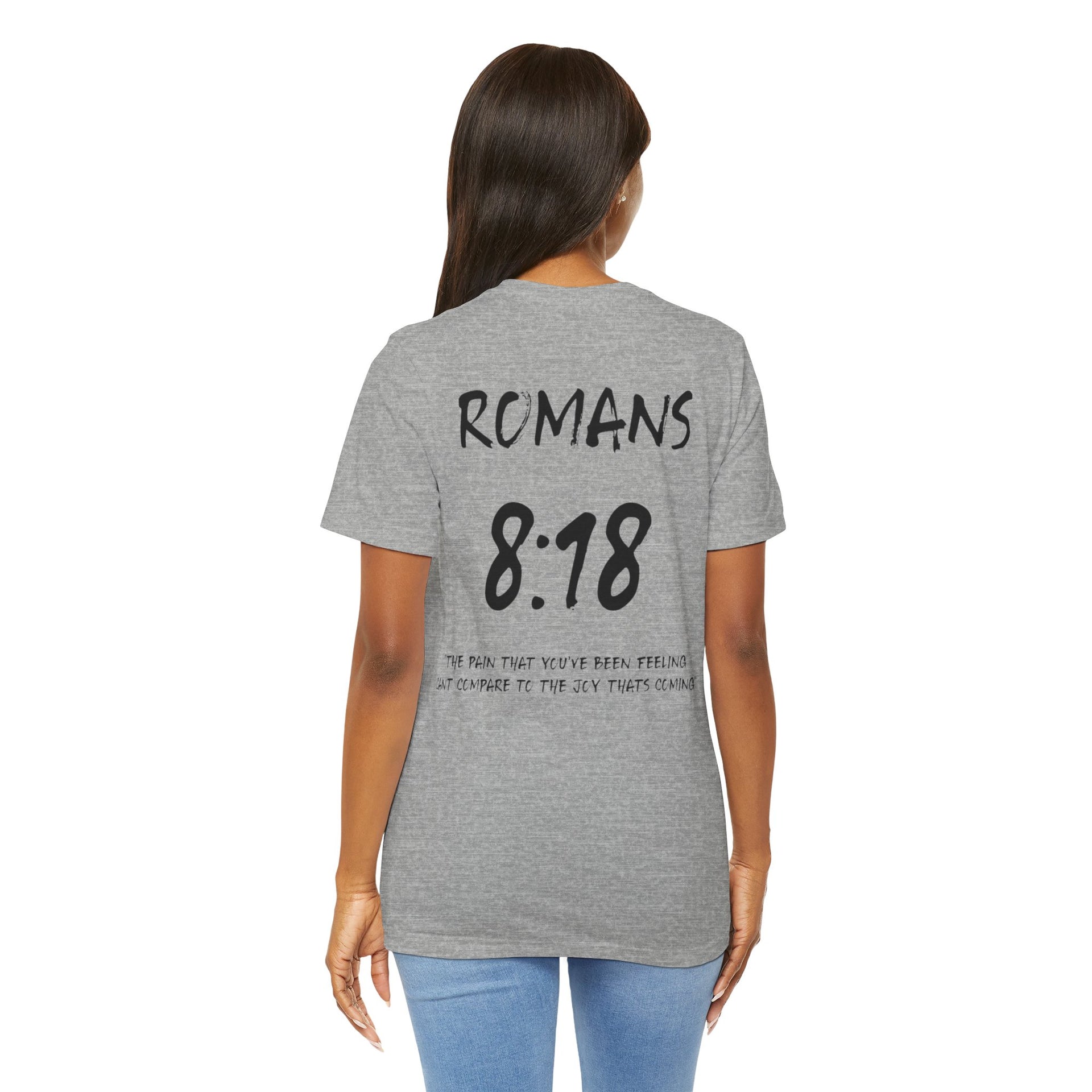 Romans 8:18 Inspirational Bible Verse Tee-Dark Letters