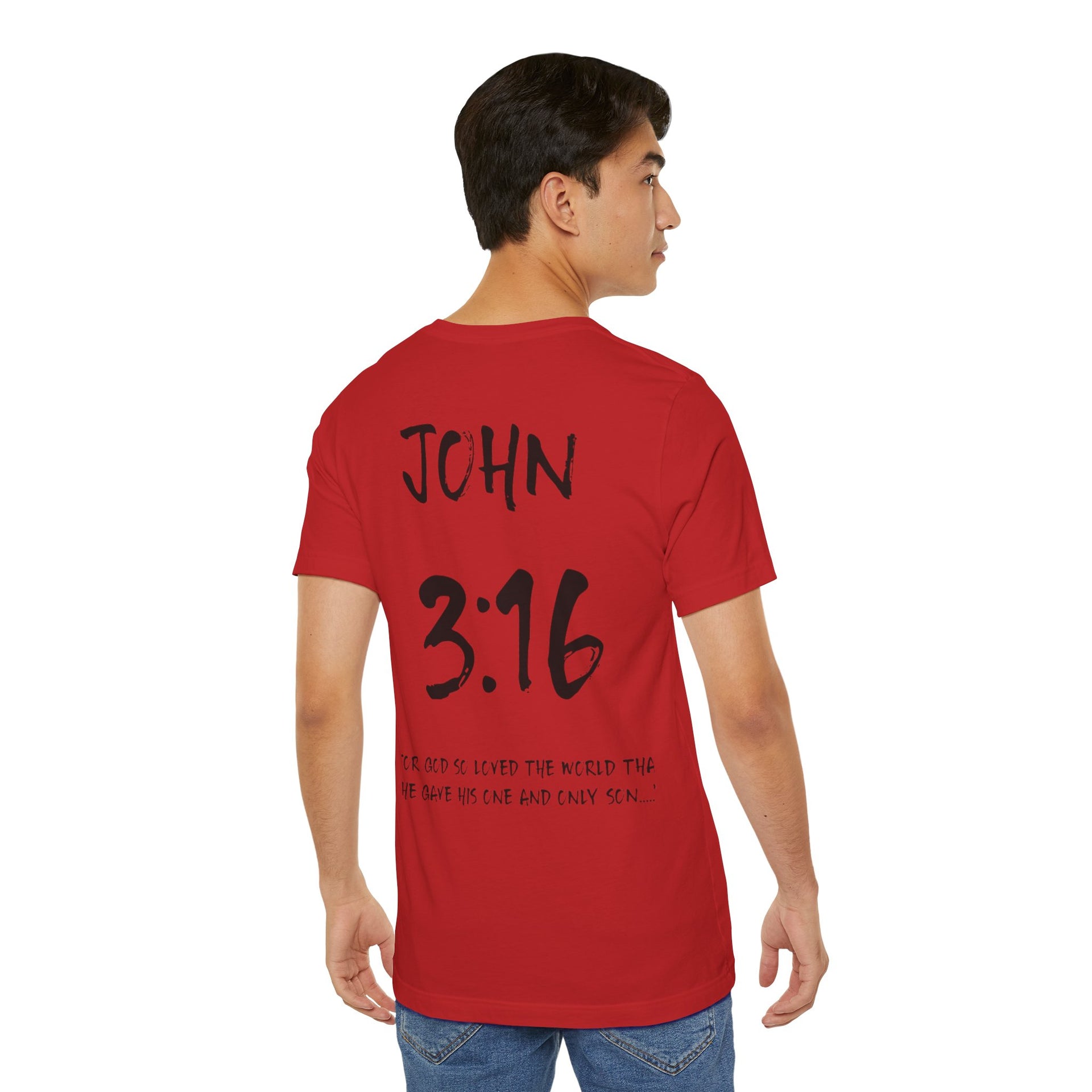 John 3:16 Inspirational Bible Verse T-Shirt-Dark Letters