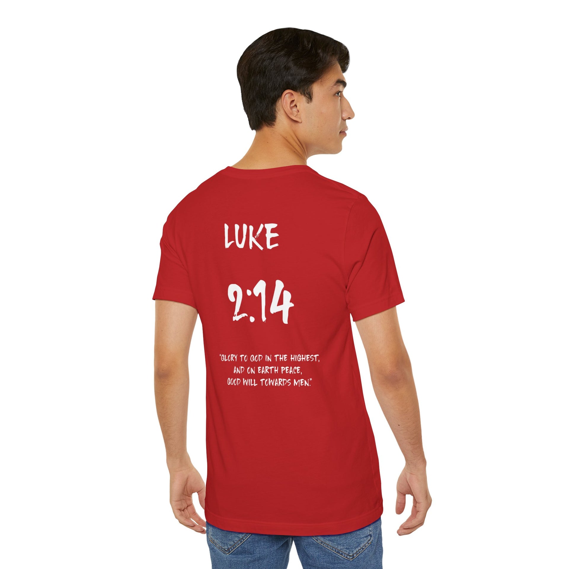 Luke 2:14 Christmas T-Shirt — Glory to God Holiday Tee