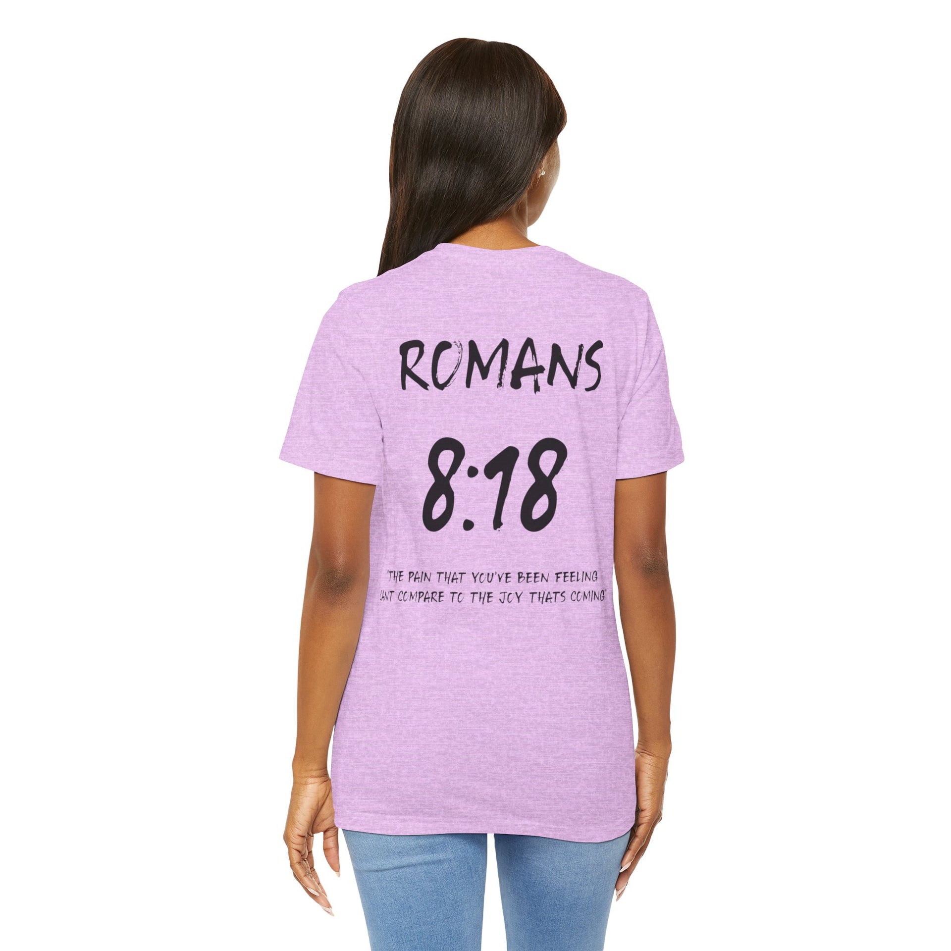 Romans 8:18 Inspirational Bible Verse Tee-Dark Letters