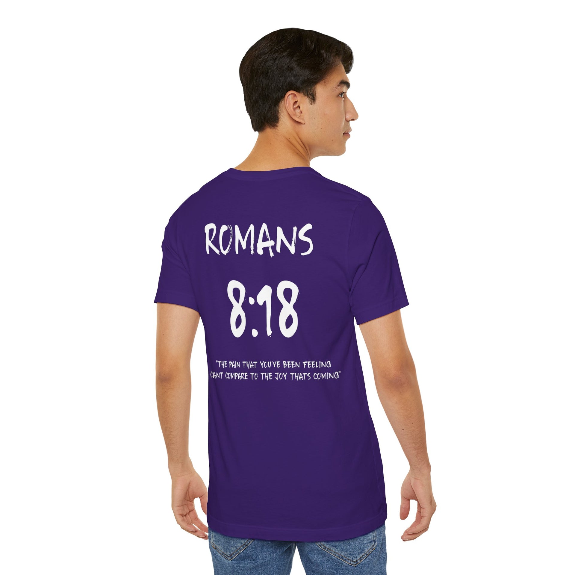 Romans 8:18 Inspirational Bible Verse Tee-White Letters