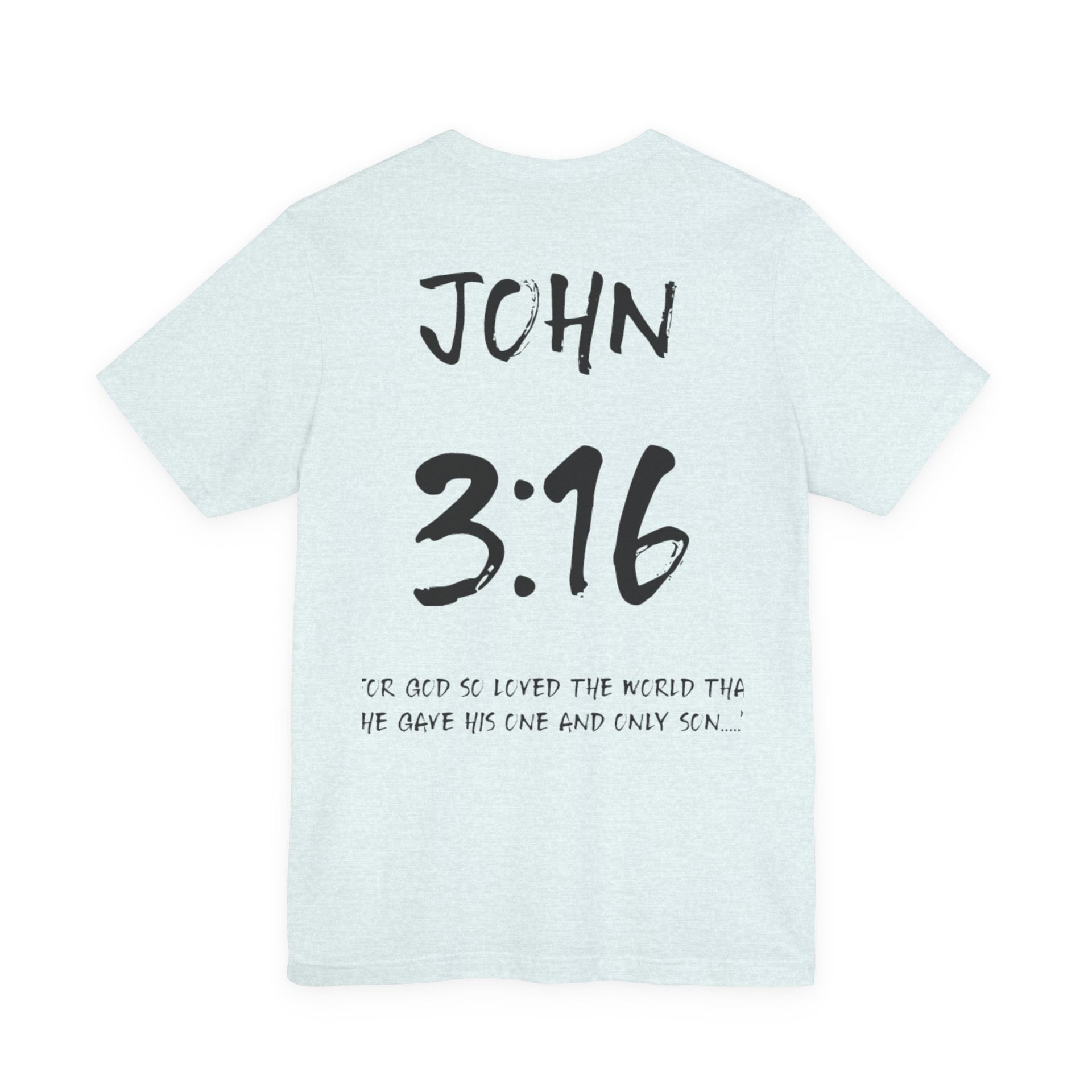 John 3:16 Inspirational Bible Verse T-Shirt-Dark Letters