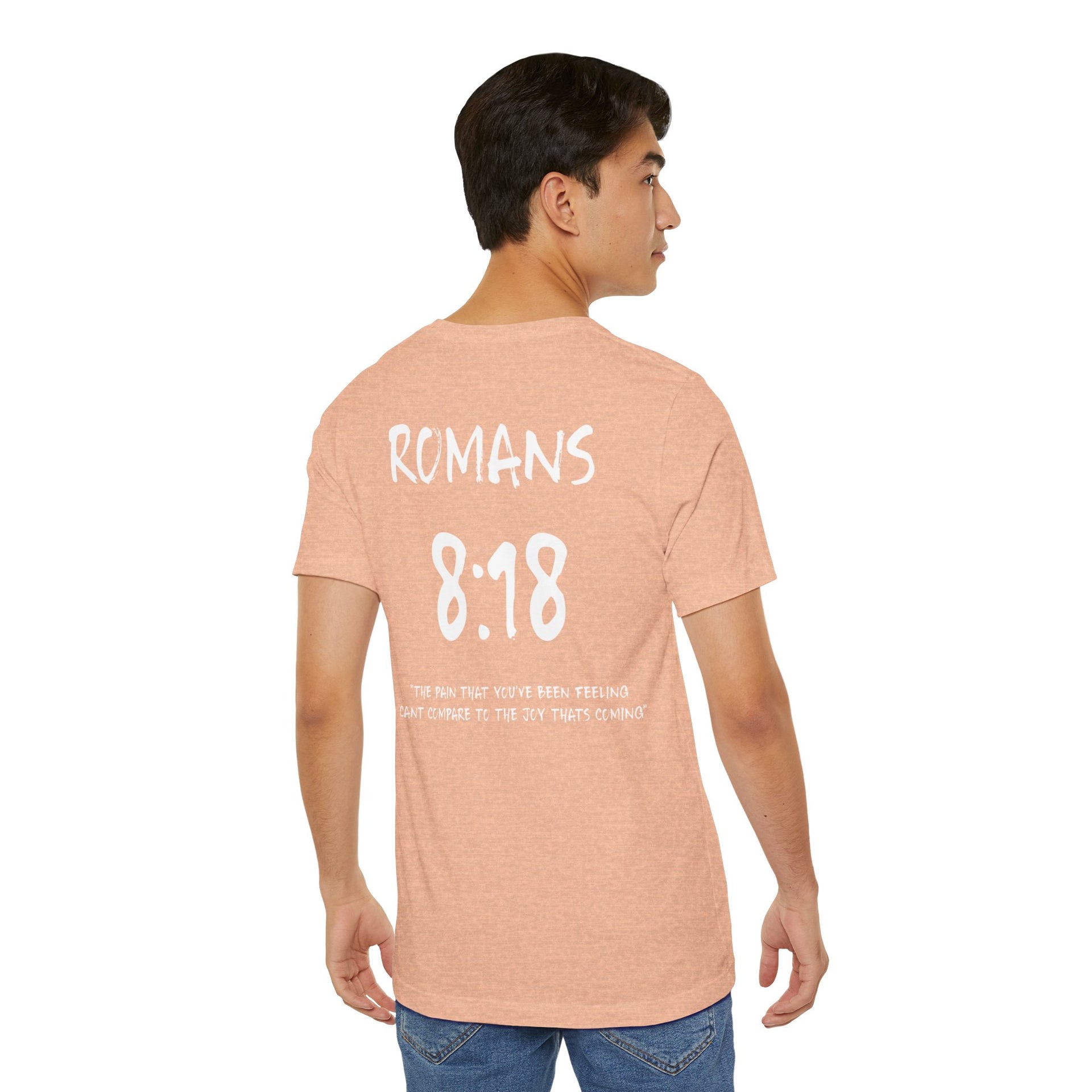Romans 8:18 Inspirational Bible Verse Tee-White Letters