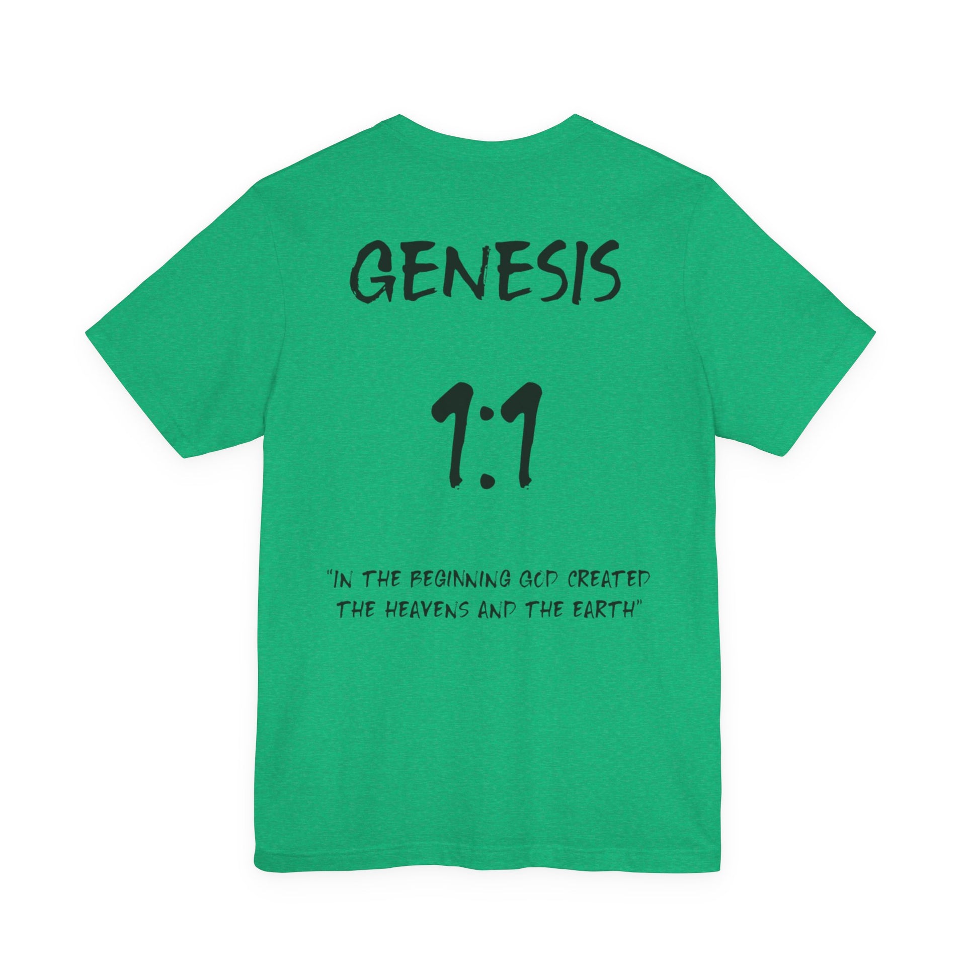 Black Letters-Genesis 1:1 "In the beginning God created" Inspirational Bible Verse Unisex T-shirt
