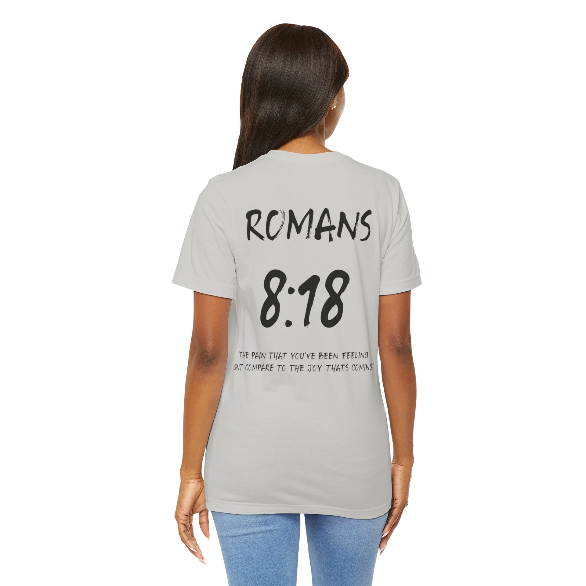 Romans 8:18 Inspirational Bible Verse Tee-Dark Letters