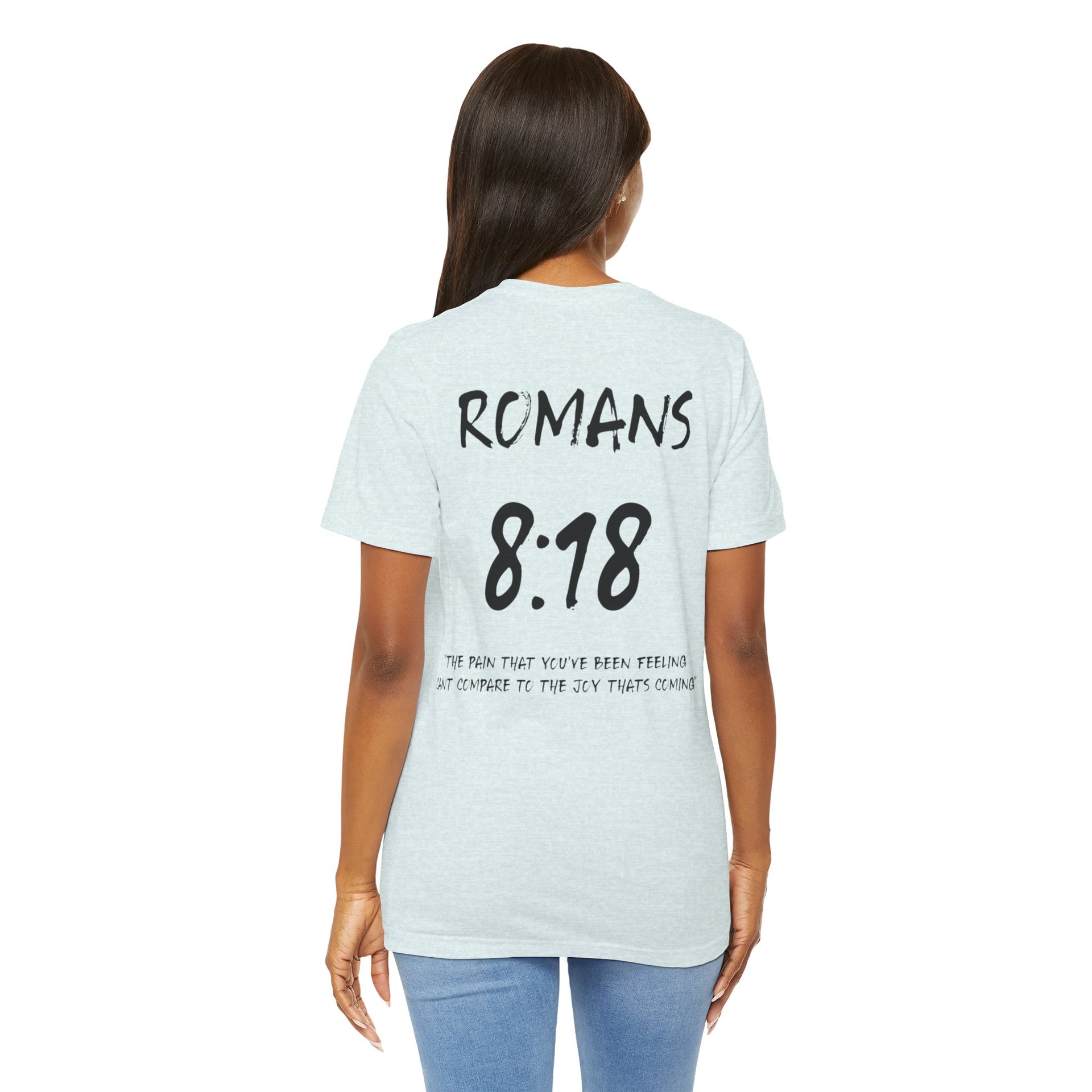 Romans 8:18 Inspirational Bible Verse Tee-Dark Letters