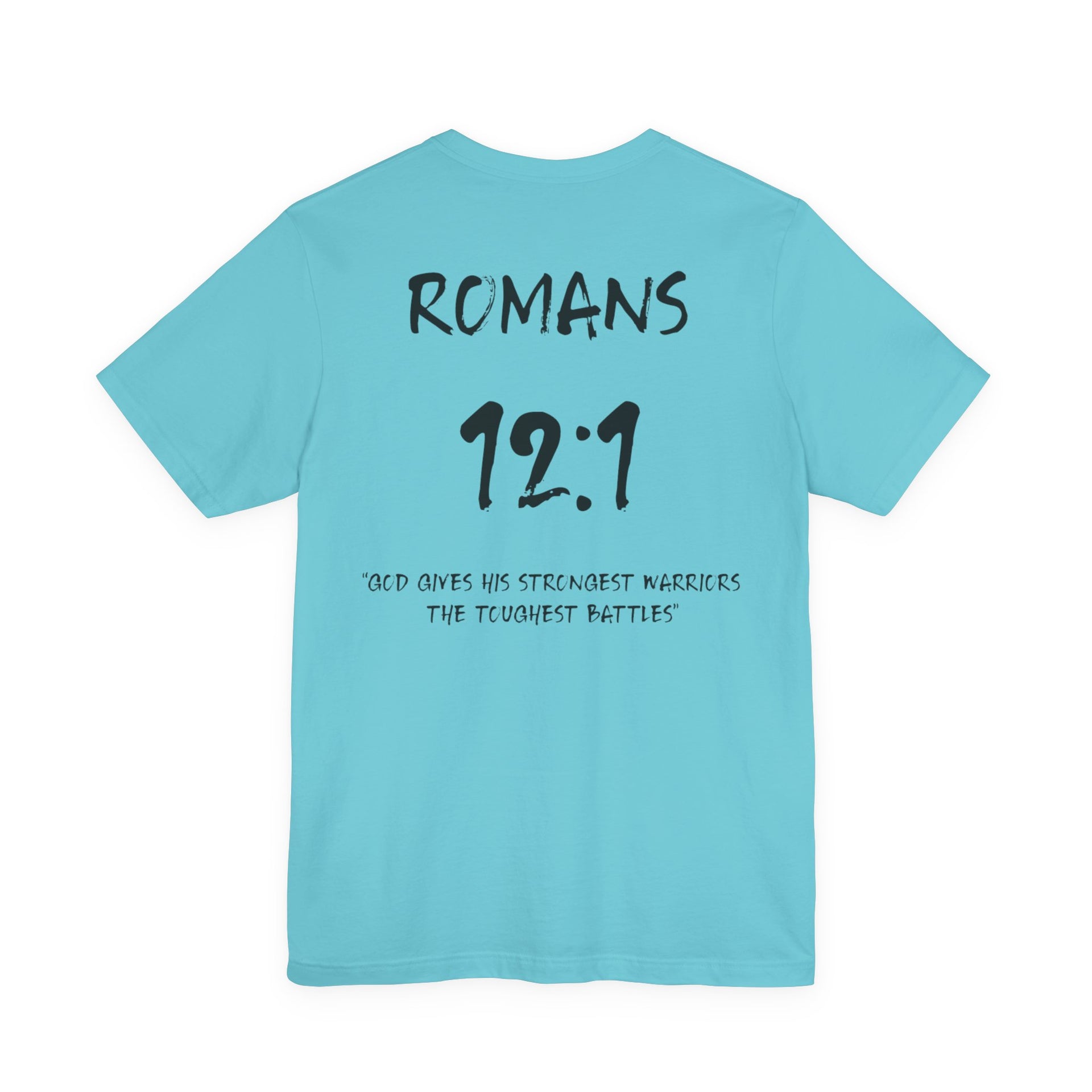 Romans 12:1 Inspirational Bible Verse Tee-Dark Letters