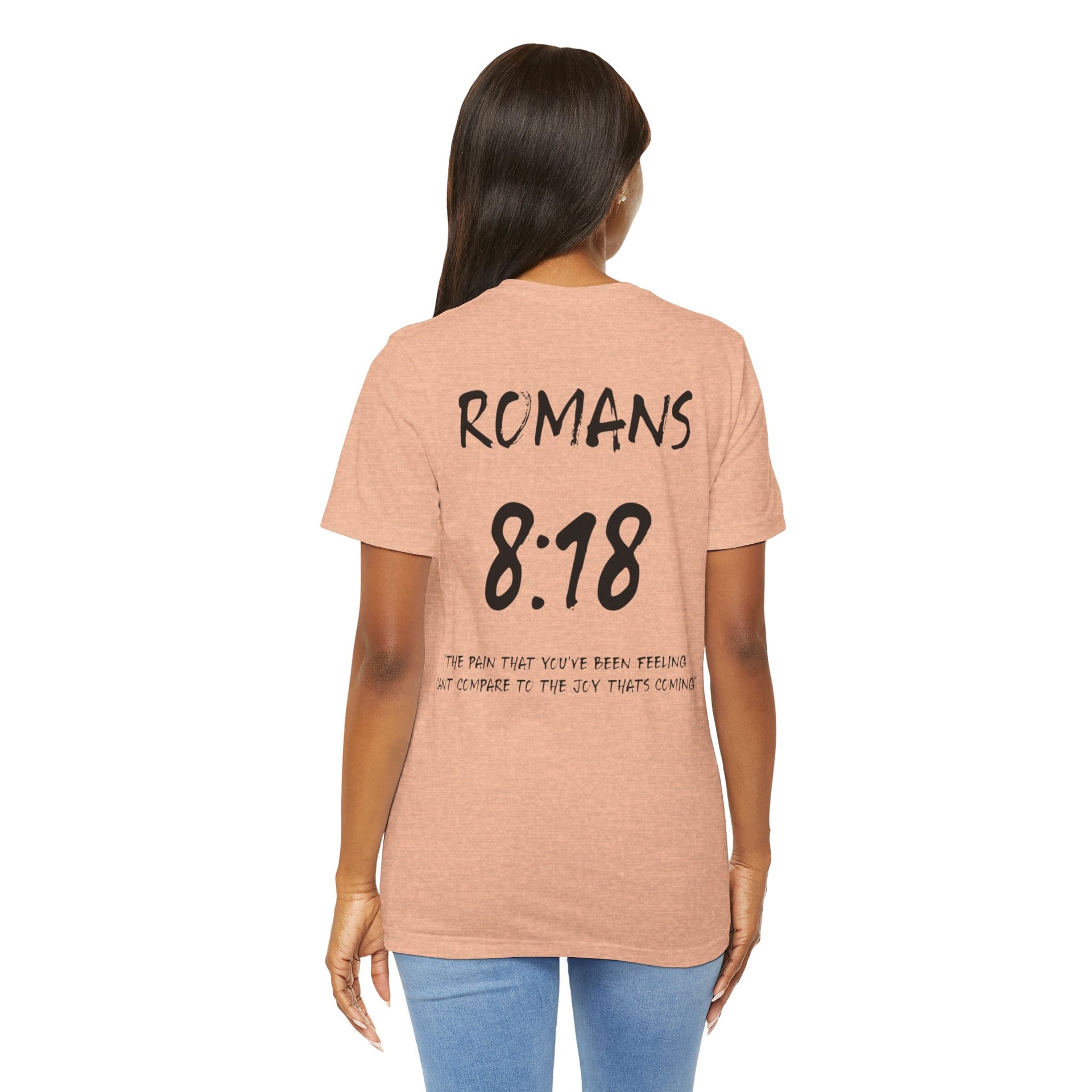 Romans 8:18 Inspirational Bible Verse Tee-Dark Letters